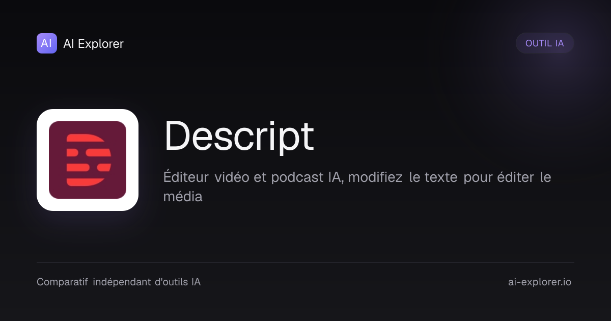 Descript - Avis, Prix et Alternatives