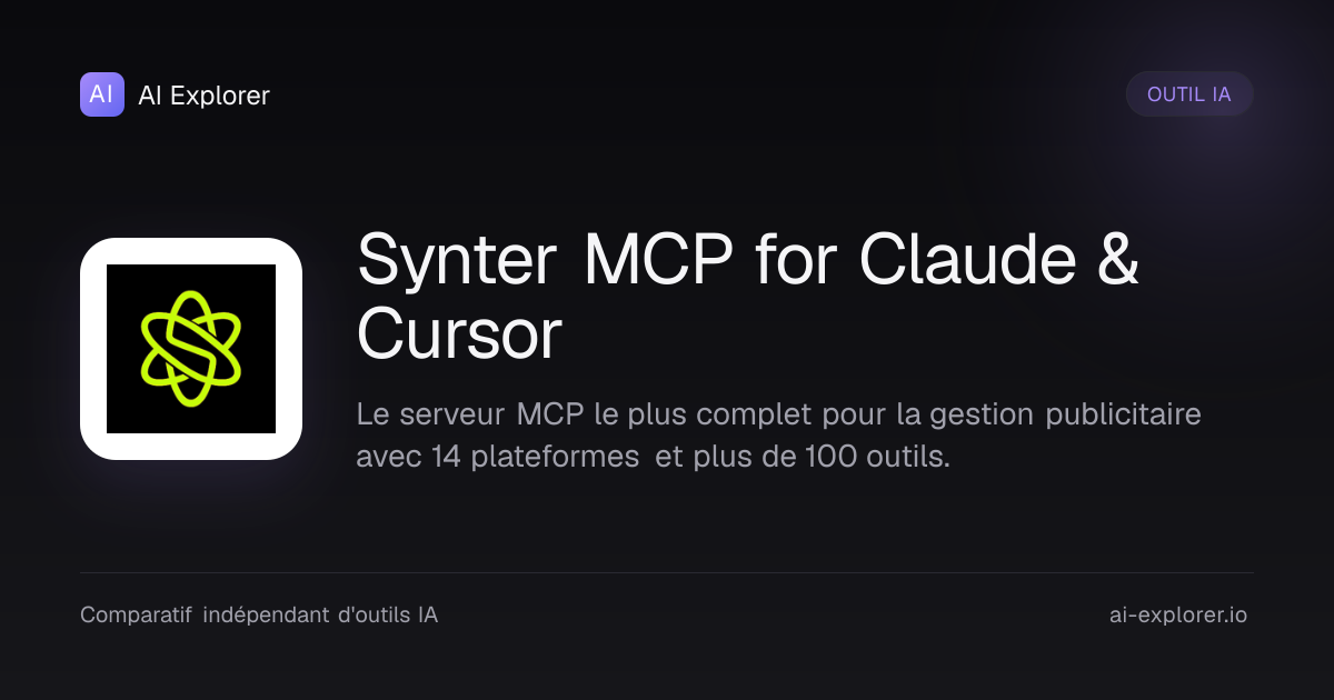 Synter MCP for Claude & Cursor - Avis, Prix et Alternatives